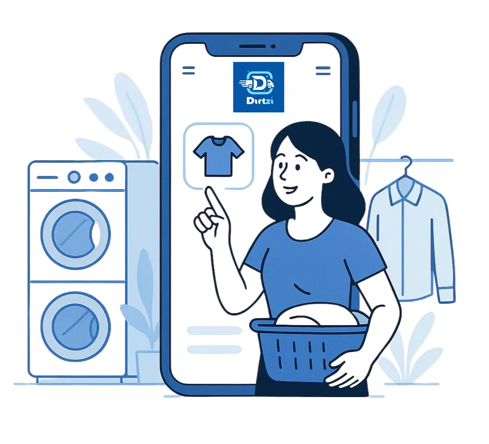 Dirtzi Laundry Service Illustration